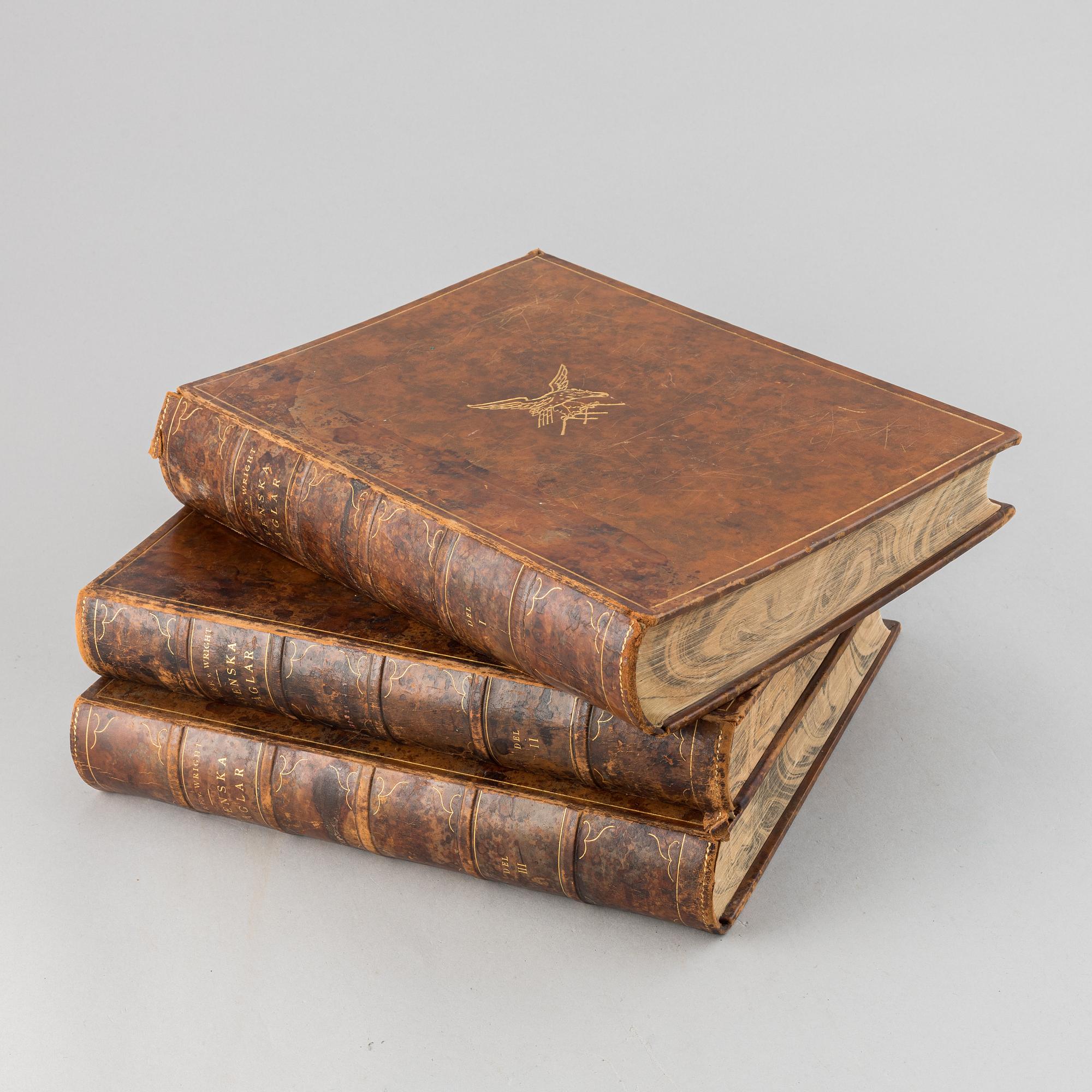 The von Wright brothers, three volumes "Svenska Fåglar", Börtzells tryckeri AB, Stockholm 1927-1929.