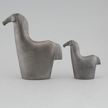 BJÖRN NYBERG, , 2 sculptures, iron, signed.