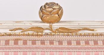 SOFFA samt STOLAR, ett par, gustaviansk stil, 1900-talets första del.