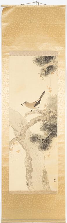 Unidentified artist, a Chinese scrollpainting, ink and watercolour, 20th century.