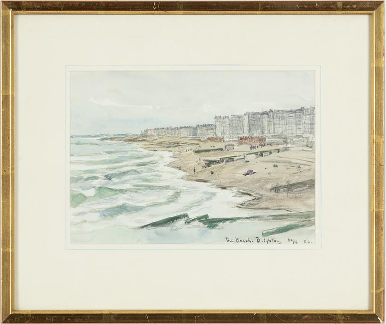 Anna Gardell-Ericson, attributed, "The Beach, Brighton".