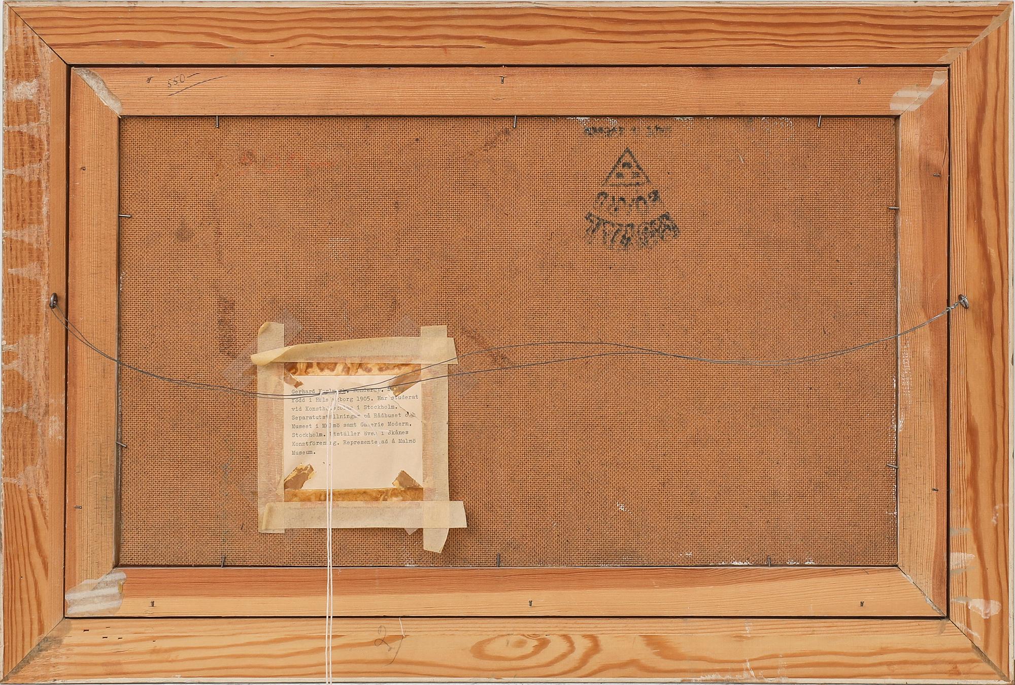 Gerhard Karlmark,  oil on panel signed.