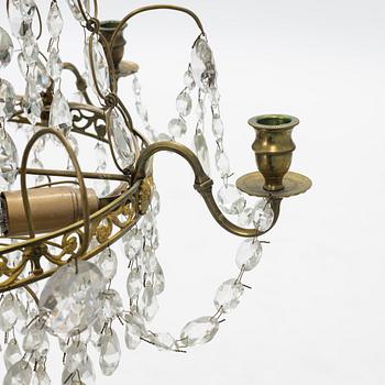 A Gustavian style chandelier, mid 20th Century.