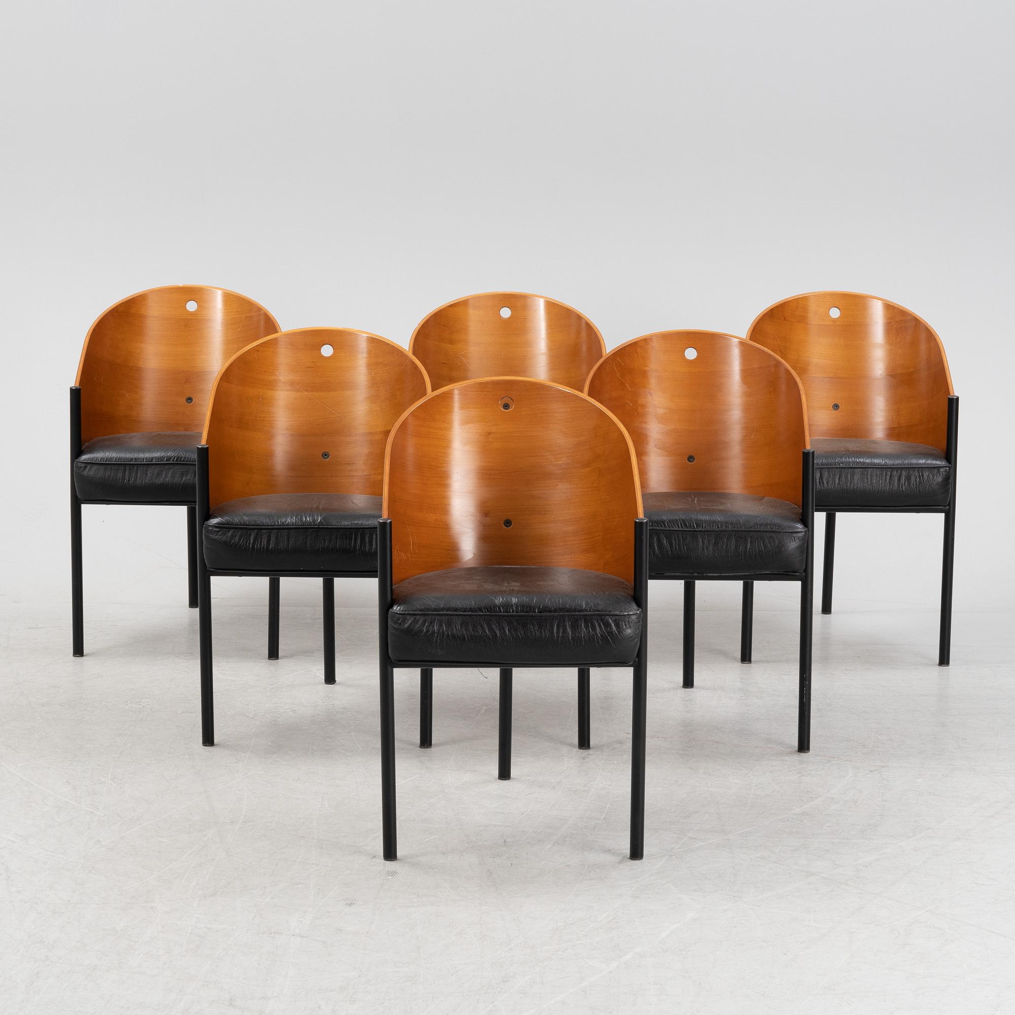 Philippe Starck, stolar, 6 st, "Costes", Aleph, Driade, Italien.