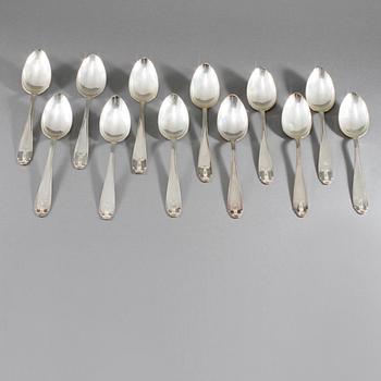SKEDAR, 12 st, "Vasa", silver, GAB, Stockholm, 1930-tal, vikt 806 g.