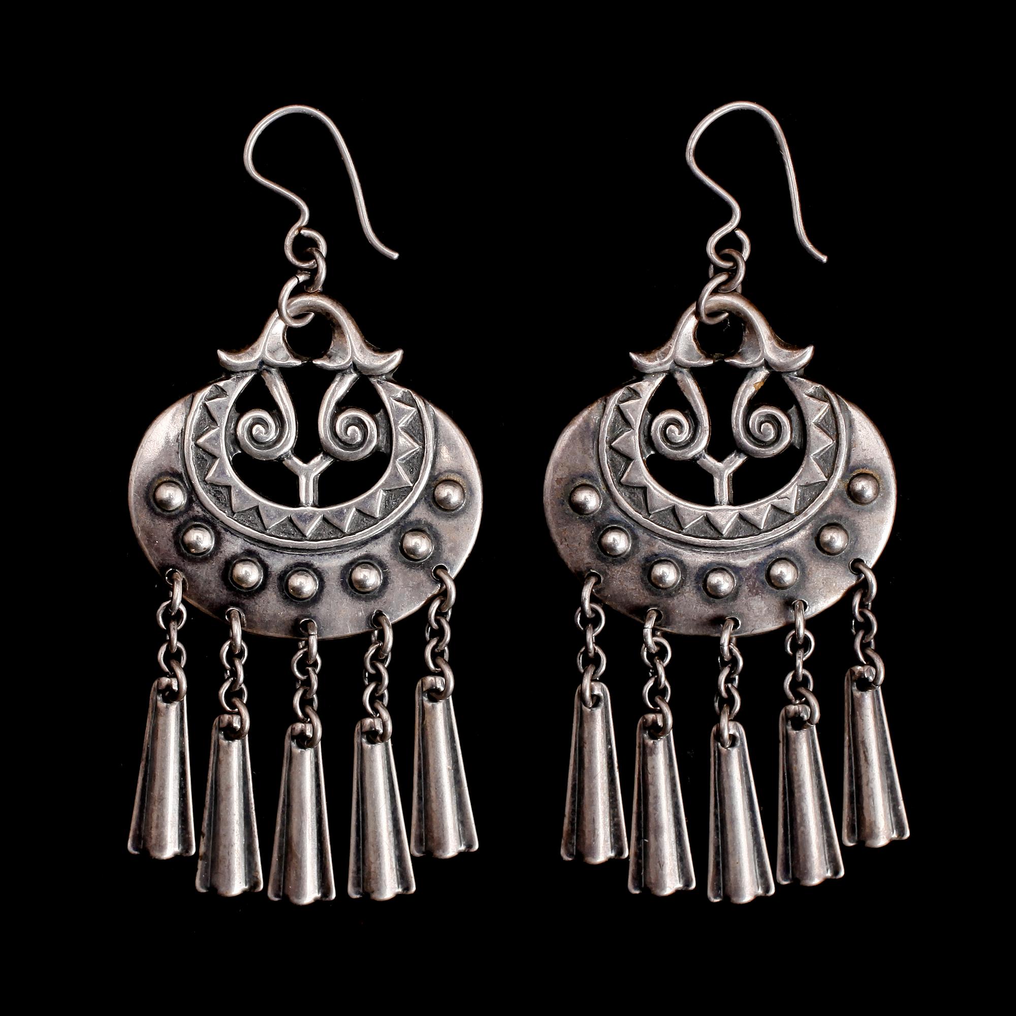 ÖRHÄNGEN, 1 par, silver, Kalevala, Finland, 1989.