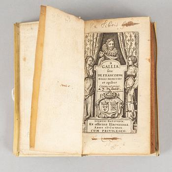 Elzevirs 1626, 1629, 1630 (France, Belgium, Holland, Netherlands) (3 vol).