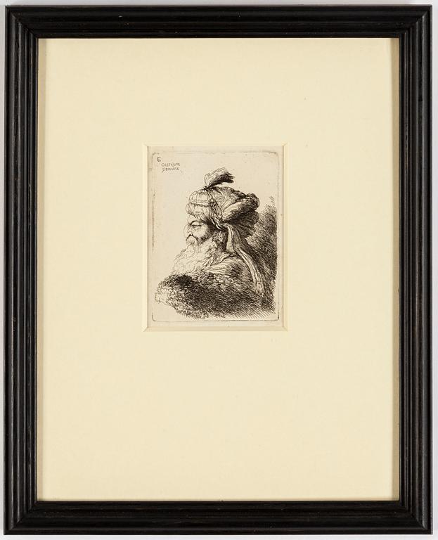Giovanni Benedetto Castiglione, etching signed in plate.