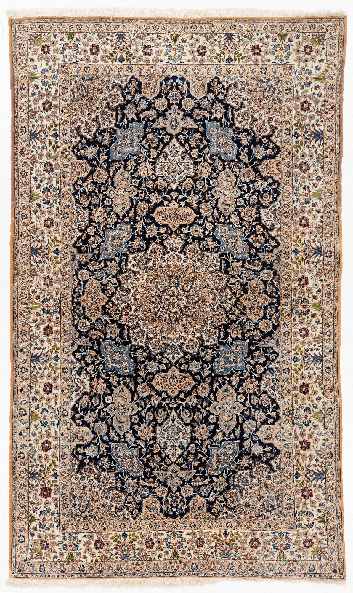 Carpet, Nain silk, approximately 285 x 170 cm.