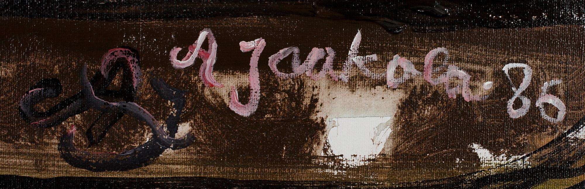 ALPO JAAKOLA, akryyli kankaalle, signeerattu ja päivätty -86.