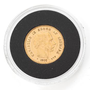 Guldmynt, Danmark, Christian IX, 10 kroner, 1900.