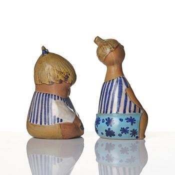 Lisa Larson, figurines, 2 pcs, Gustavsberg.