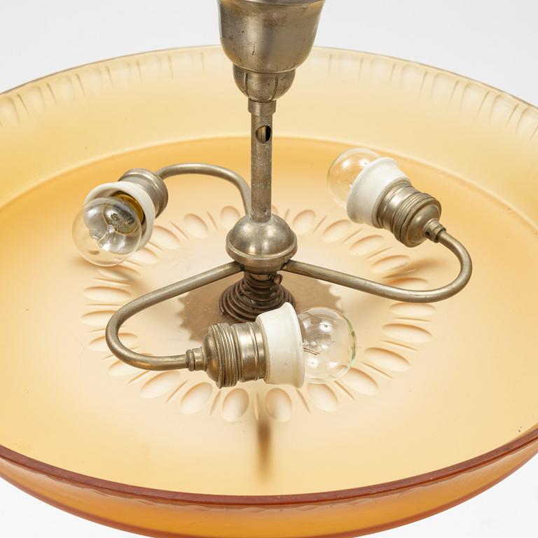Harald Notini, a 1930's ceiling lamp, variant of model "6362", Arvid Böhlmarks lampfabrik, Sweden.