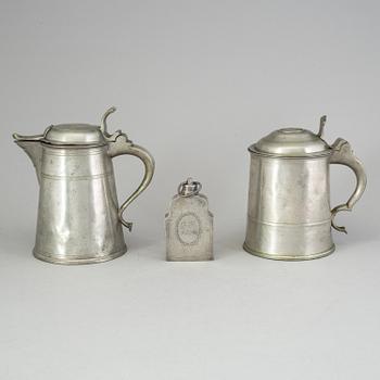 STOP och PLUNTA, 2+1, tenn, 1700 -talets slut/1800-talets första hälft.