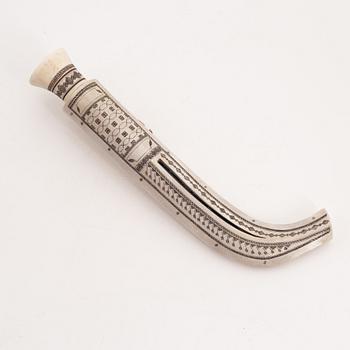 A reindeer horn knife by SUne Enoksson, signed.