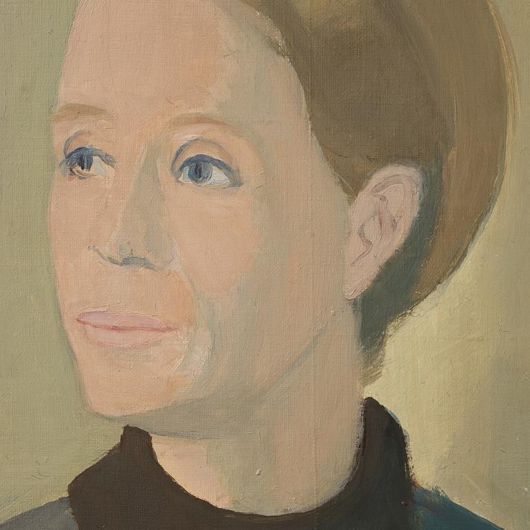 Vera Frisén, olja på uppfodrad duk, signerad.