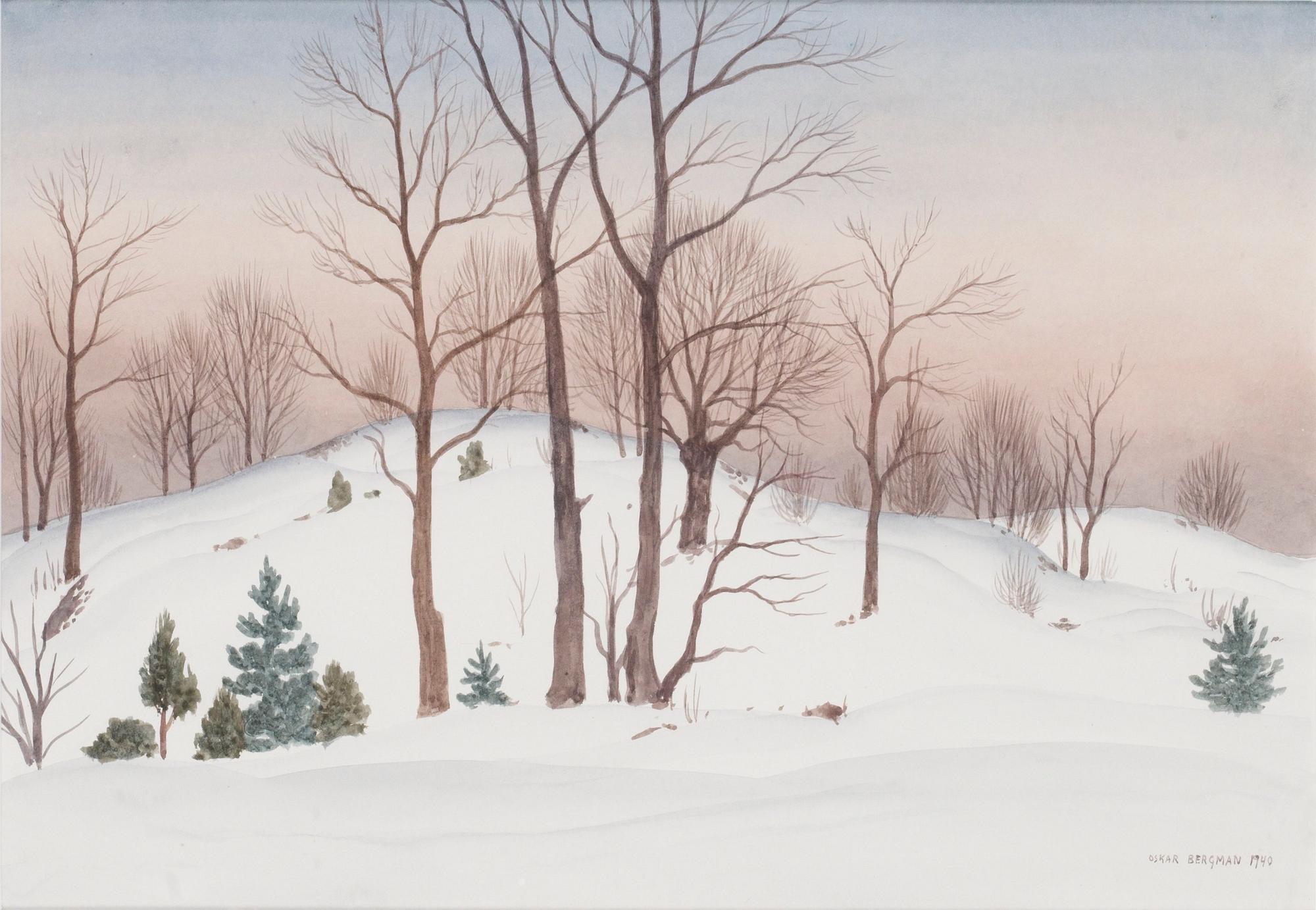 Oskar Bergman, Vinterlandskap.