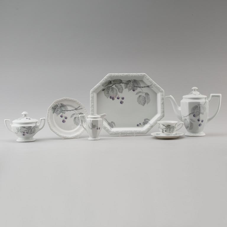 KAFFESERVIS, 23 delar, porslin, "Maria Björnbär", Rosenthal.