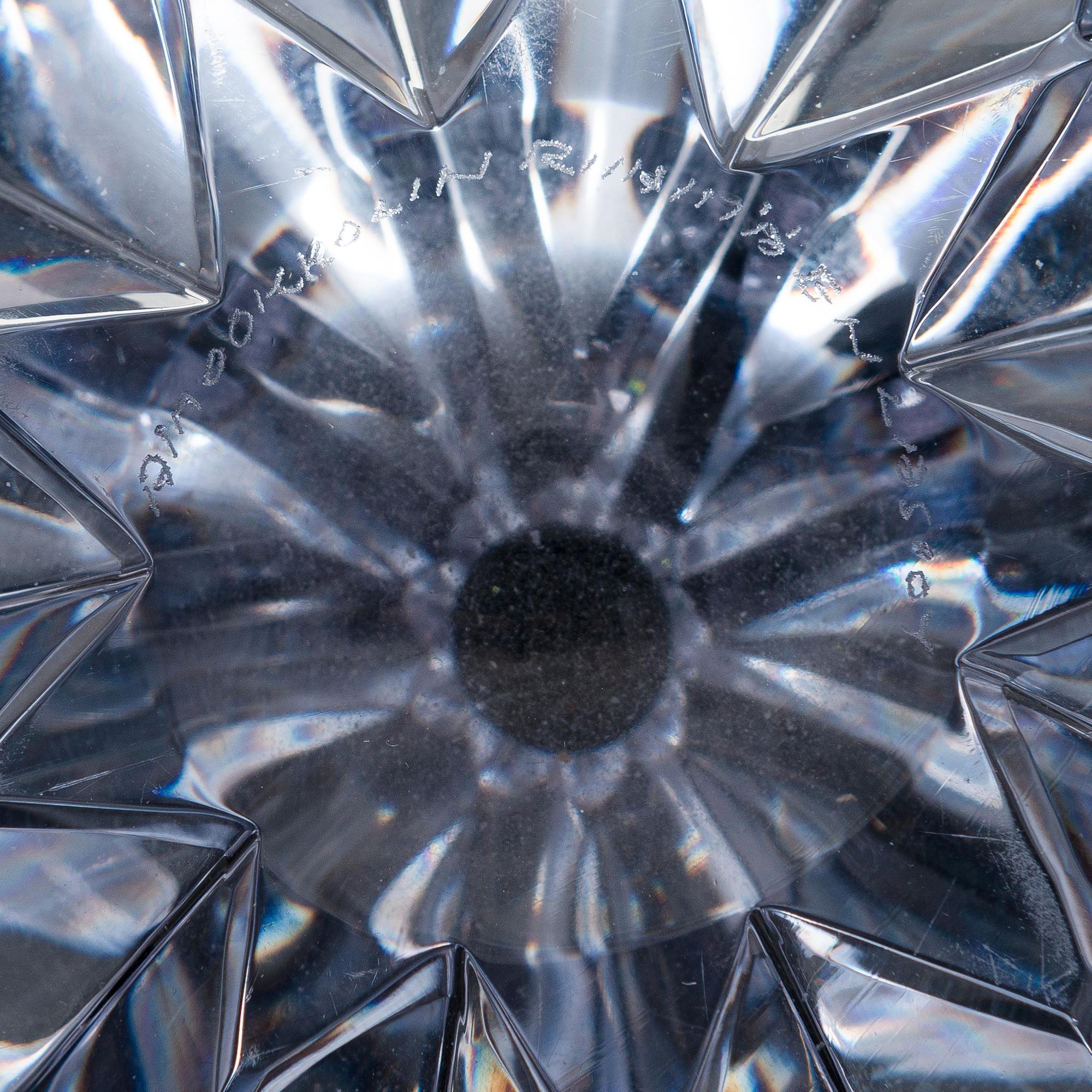A TÄHTI (Star) GLASS VASE, signed Aimo Okkolin Riihimäen Lasi Oy.