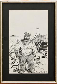 ALBERT ENGSTRÖM, tusch på papper. 1900-talets början.