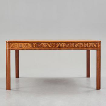 Carl Malmsten, a mahogany Swedish Grace partner's desk, Åtvidaberg, Sweden circa 1934.