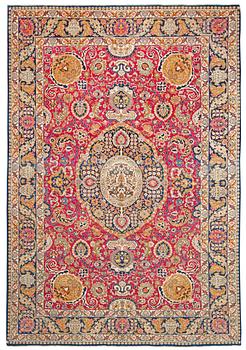 SEMI-ANTIQUE TABRIZ FIGURAL. 332 x 227,5 cm.