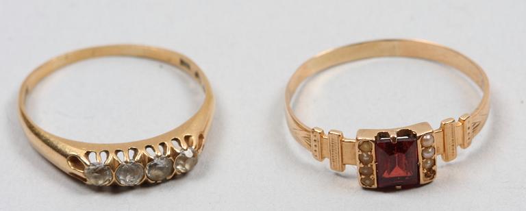 RINGAR, 4 st, 18K resp 20K guld.