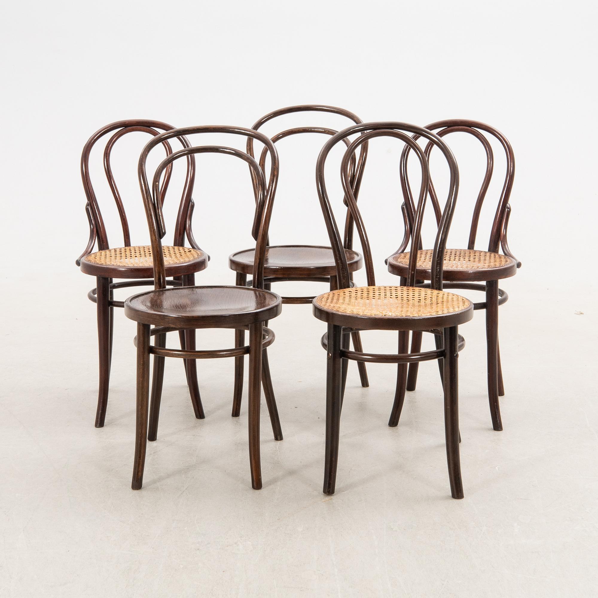 Chairs 5 similar 20th century.