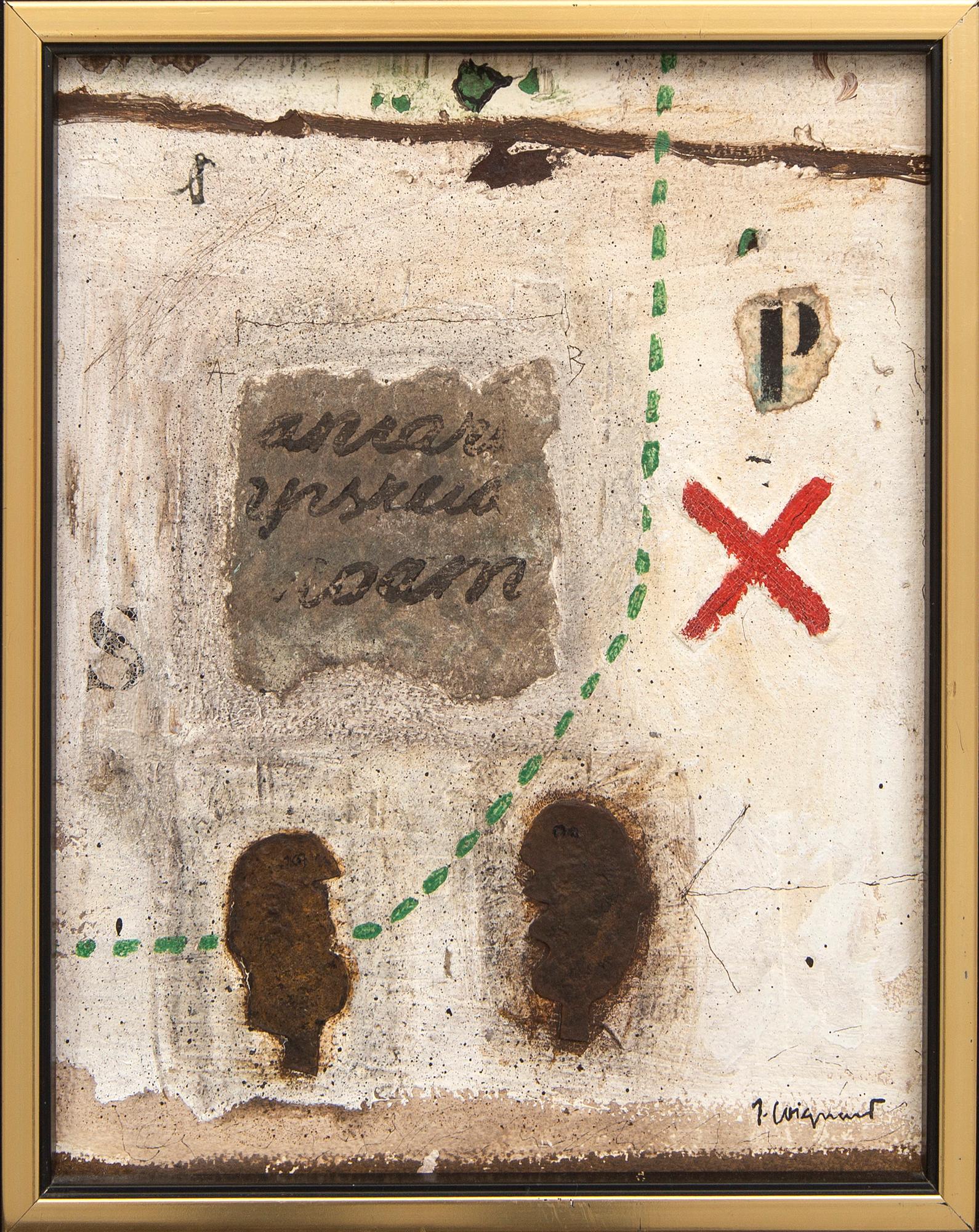 James Coignard, Mixed media on canvas, signed.