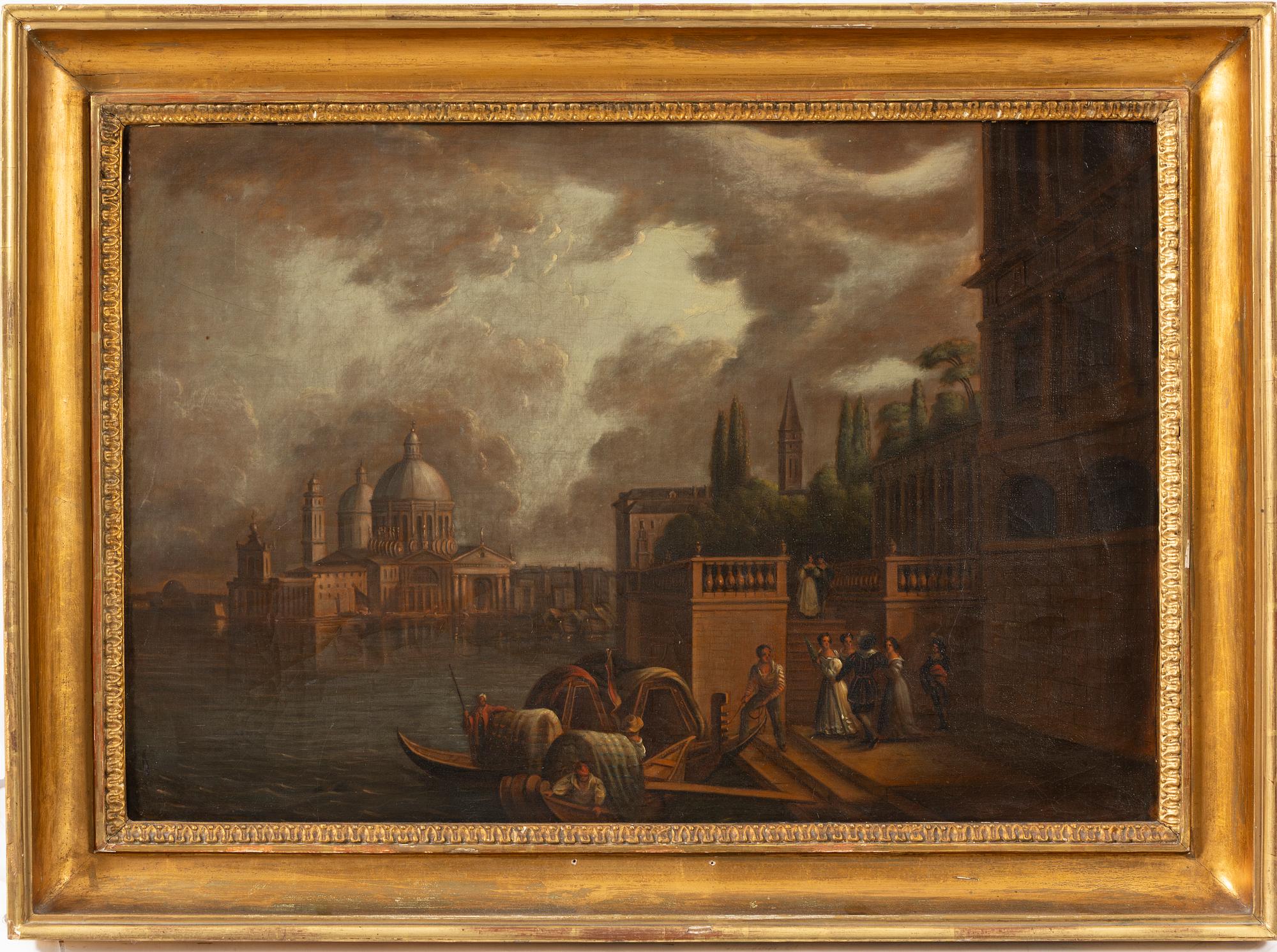 Unknown Artist, canal motif, 19th century.