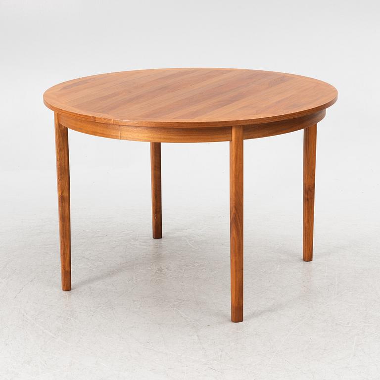 A dining table and four chairs, second half of the 20th century.