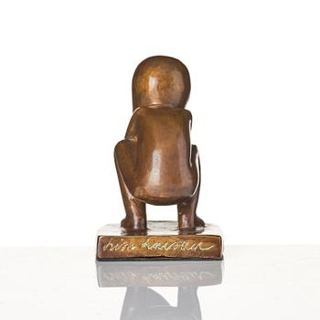 Lisa Larson, sculpture, bronze, "Storseglar'n", Scandia Present, ca. 1978, ed. 181/999, with original box and folder.