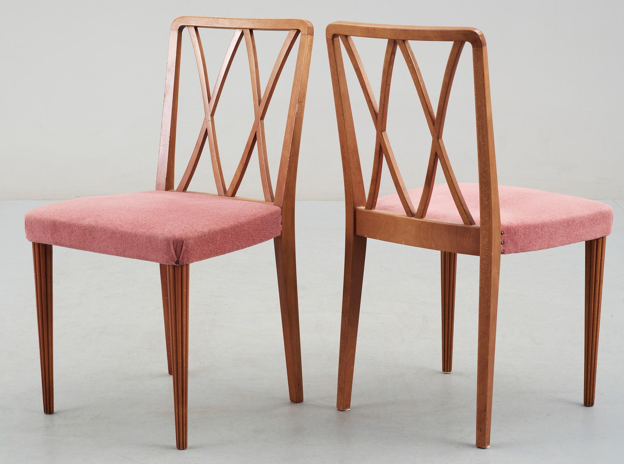 STOLAR, 6 st, Svenska Möbelfabrikerna, 1940-tal.