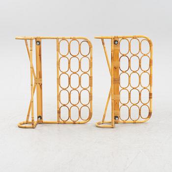 A pair bamboo and rattan headboards, second half of the 20th Century.