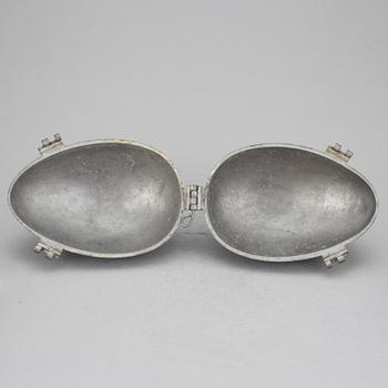 PARTI MARSIPAN- CHOKLADFORMAR, 10 st, tenn, 1900-tal.