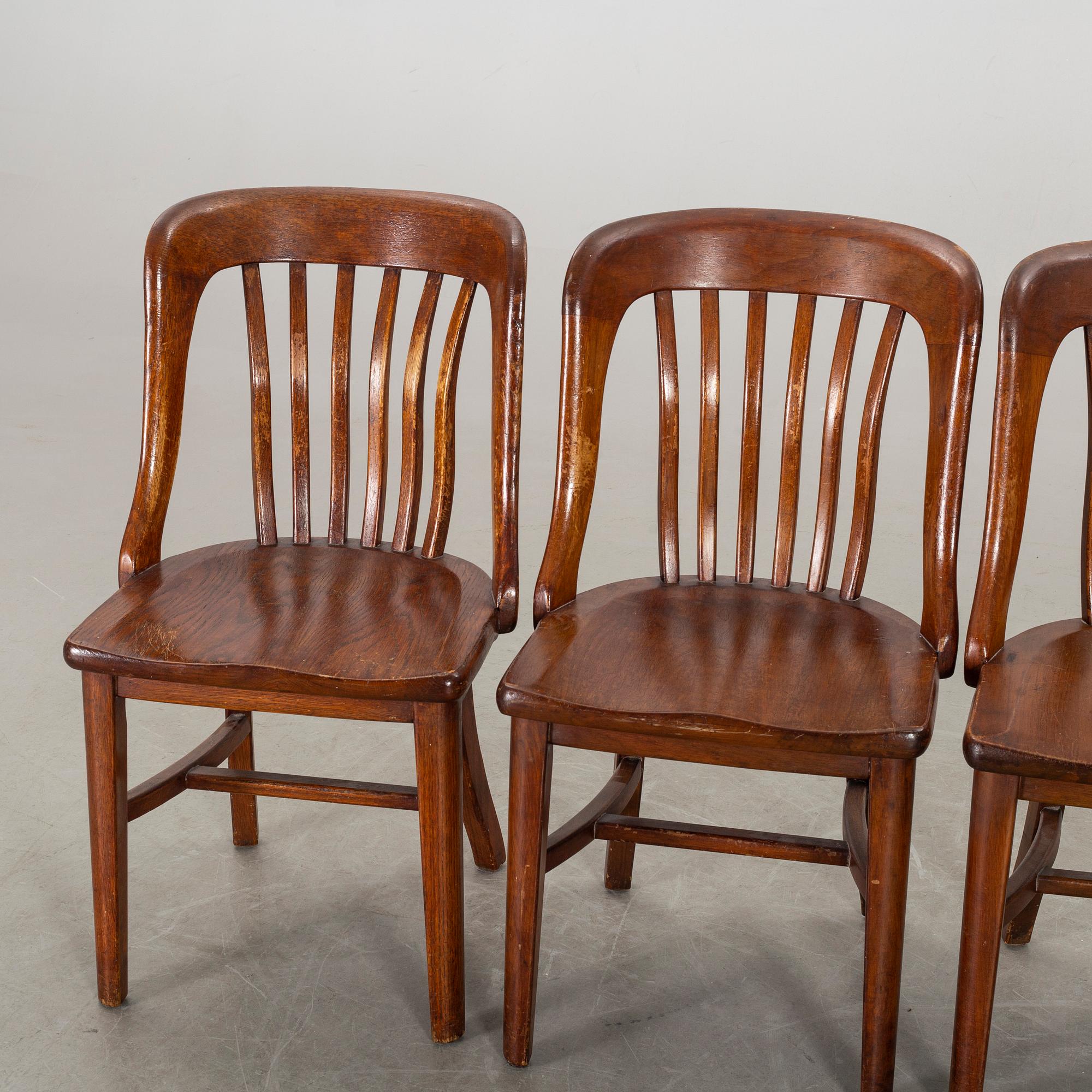 CHAIRS, 4 st, Canada, mid 20th century.