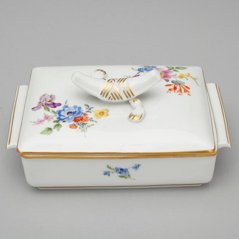 PARTI PORSLIN, 9 delar, Meissen, 1900-talets mitt / andra hälft.