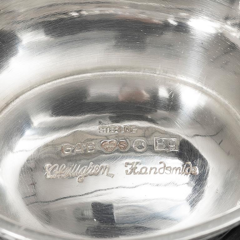Bägare, 3 st, silver, Stockholm 1920-50-tal.