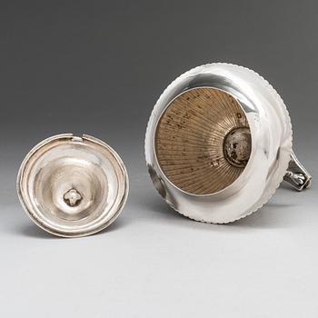 A footed Empire style sugar bowl, maker's mark of Johan Zettersten, Lovisa Finland 1826.