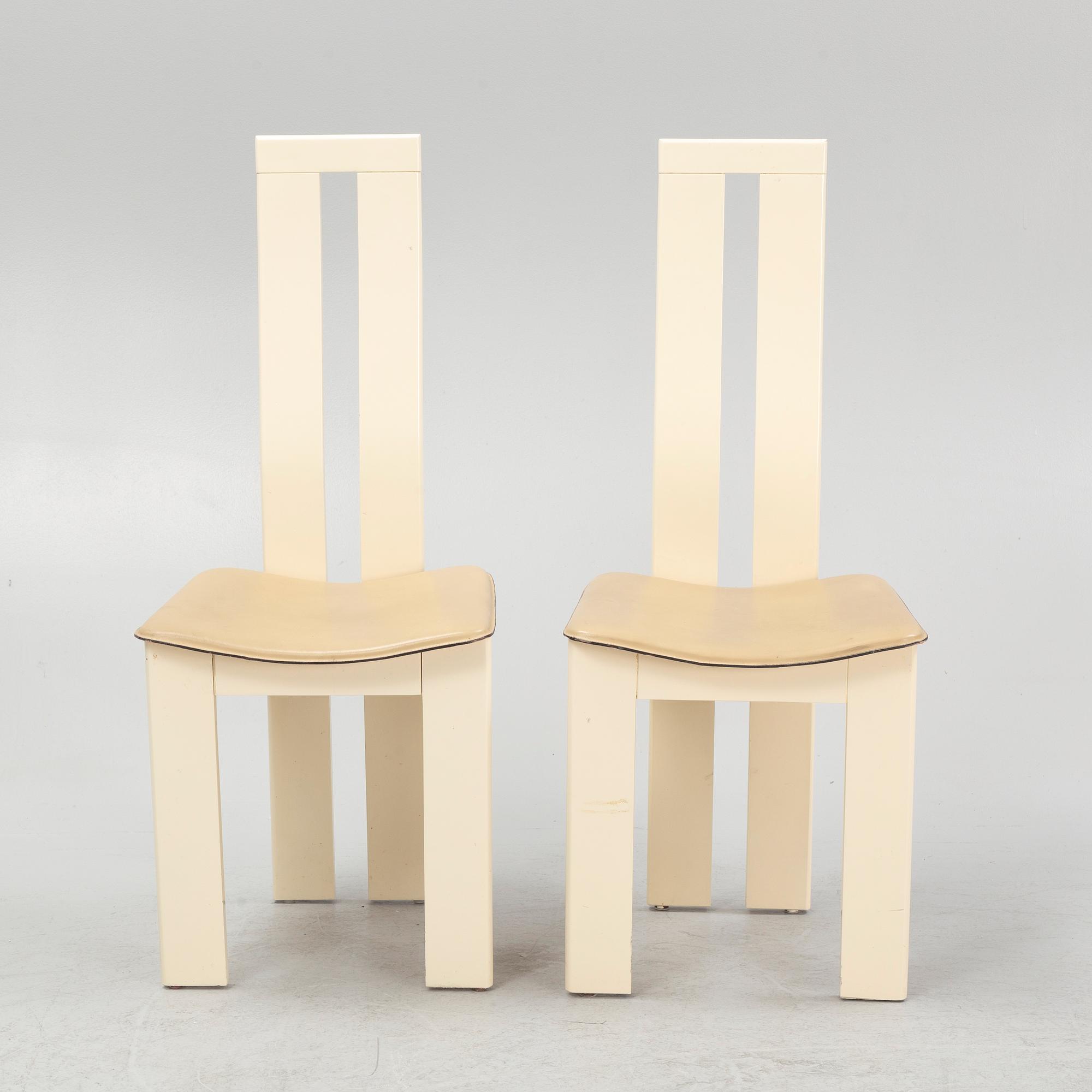 Pietro Costantini, stolar, 8 st, troligen för Ello, Italien, 1980-tal.