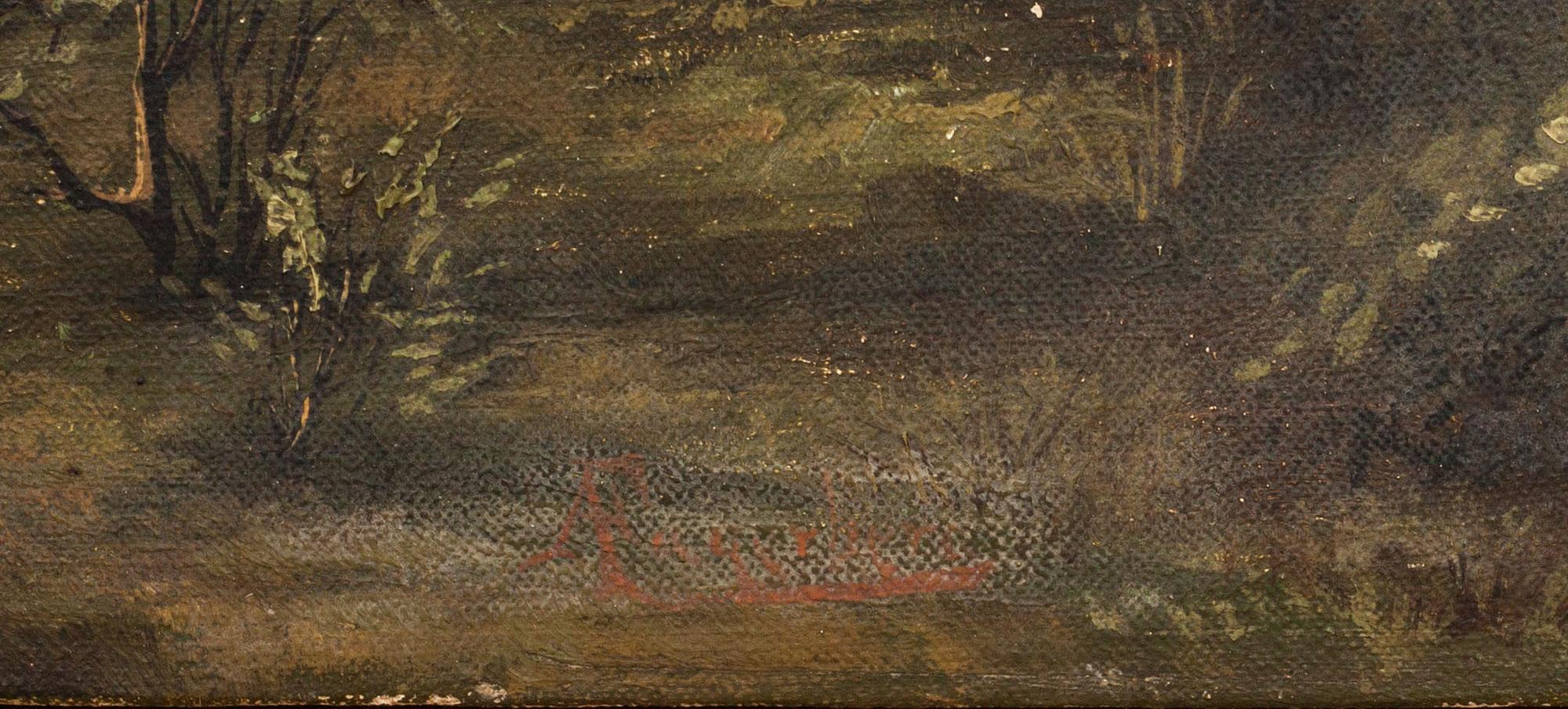OKÄND KONSTNÄR, olja på duk, signerad A Fagerberg? 1800-talets slut/omkring 1900.