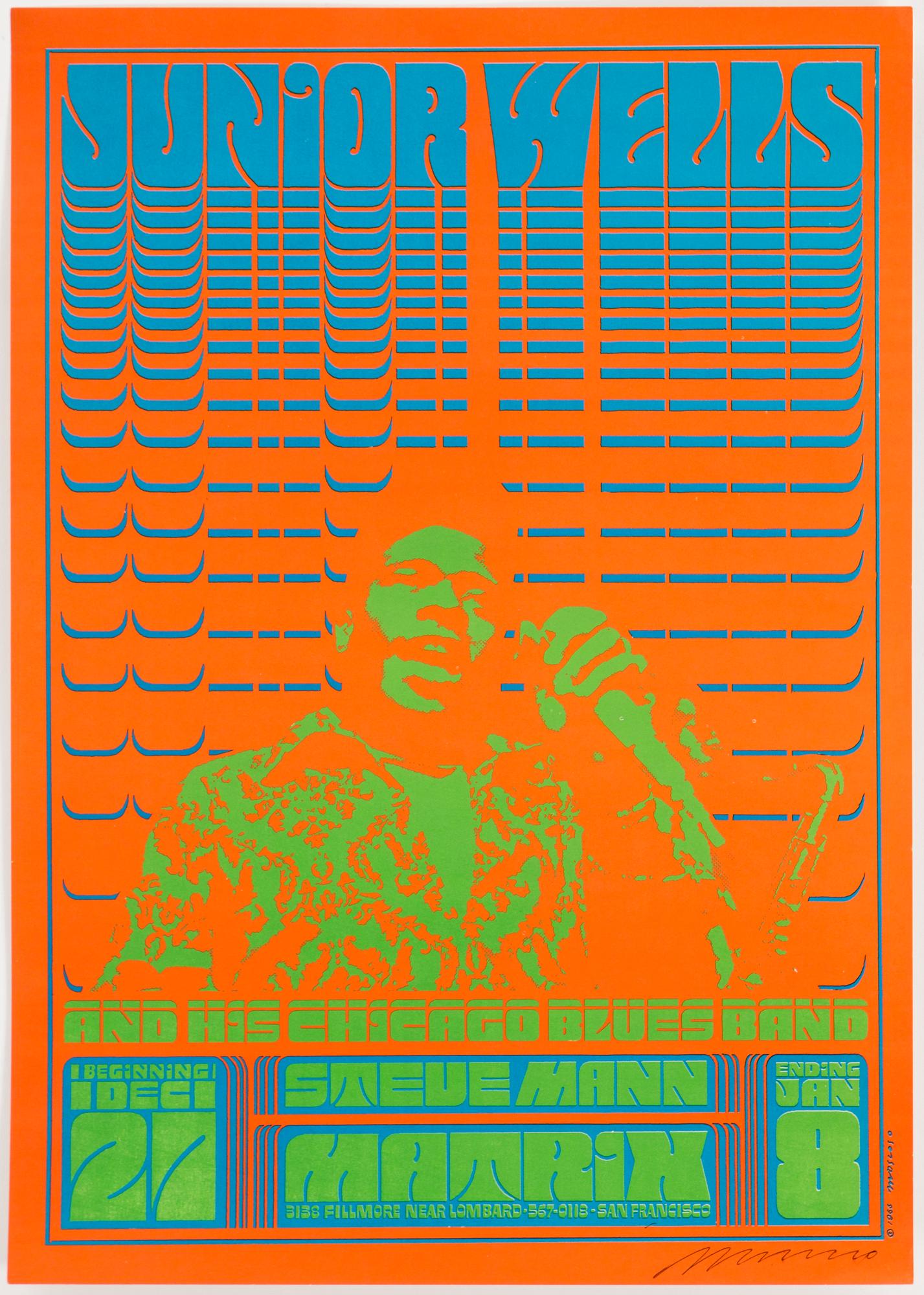 VICTOR MOSCOSO, poster, offset in colours, 1966, signed.