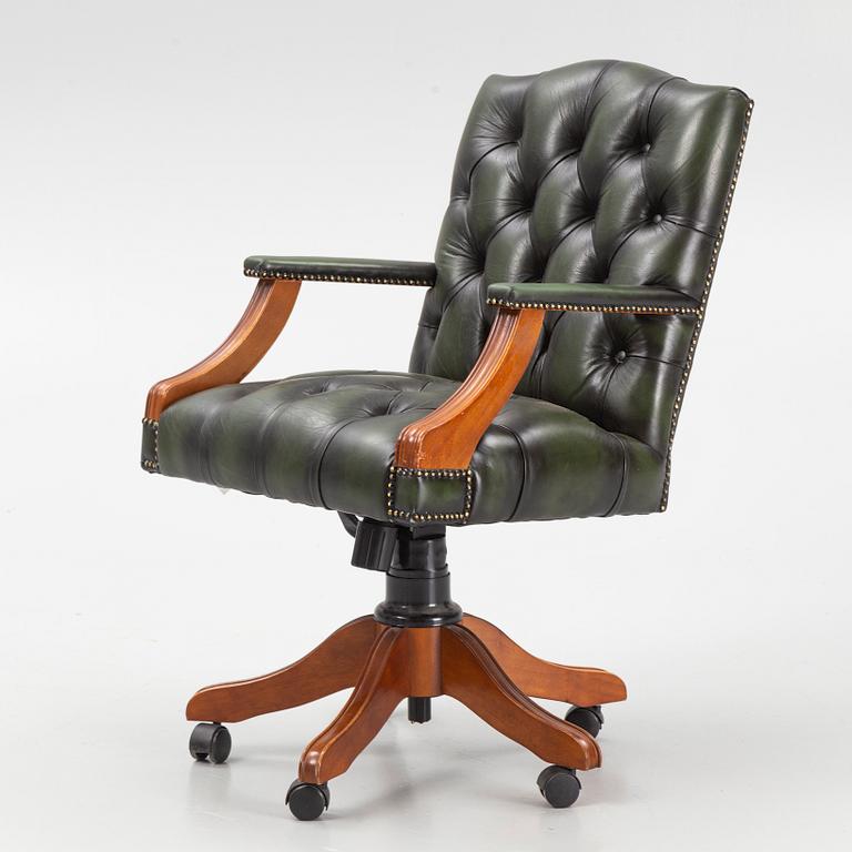 Desk chair, English style, second half of the 20th Century.