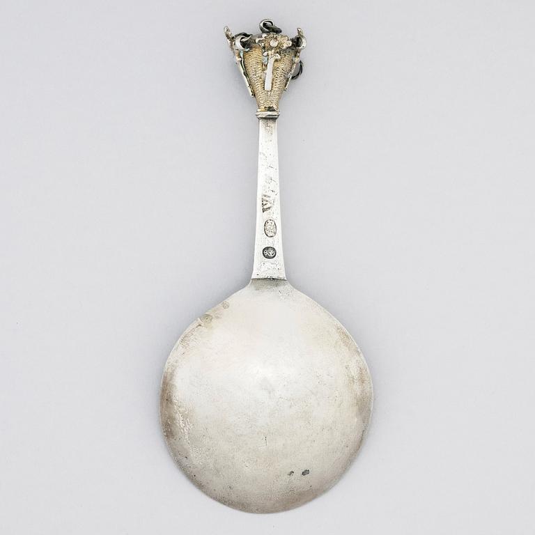 A Swedish 18th century silver spoon, marks of Albrecht Hoborg (1705-1747), Kristianstad, possibly 1734.