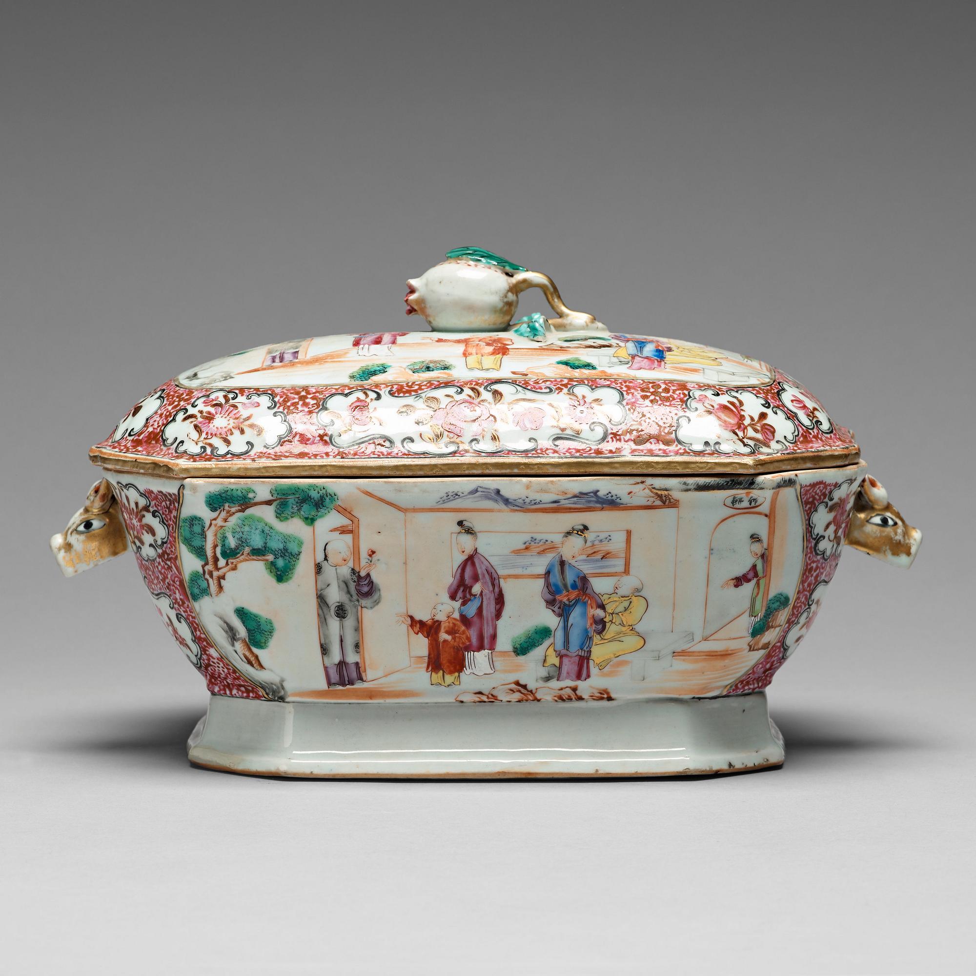 TERRIN med LOCK, kompaniporslin. Qingdynastin, Qianlong (1736-95).