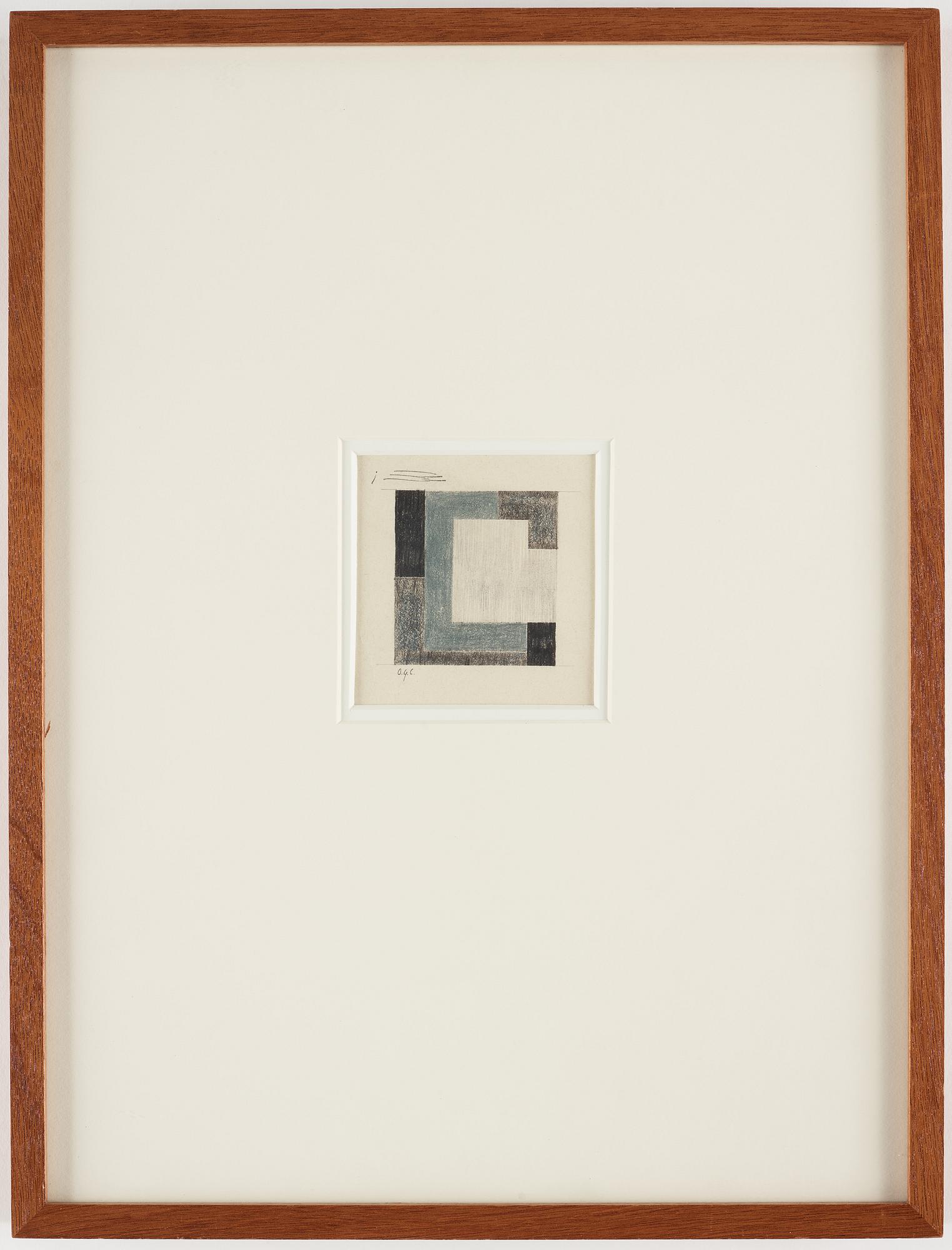 OTTO G CARLSUND, chalk and pencil, signed, executed in 1945.