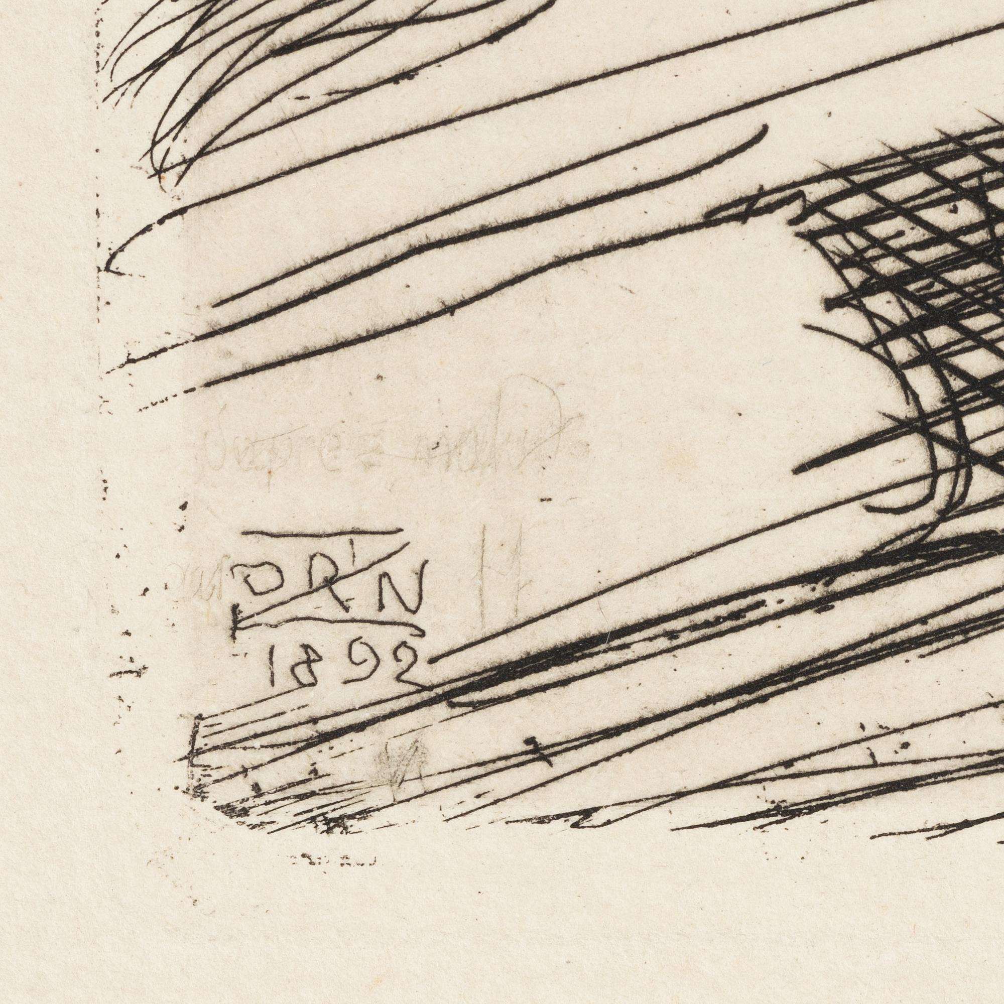 Anders Zorn, etching, 1892, signed in pencil.