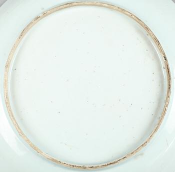 SKÅL, SKÅLFAT, PILGRIMSVAS, FAT, 4 st, porslin, Kina, 1700-1800-tal.