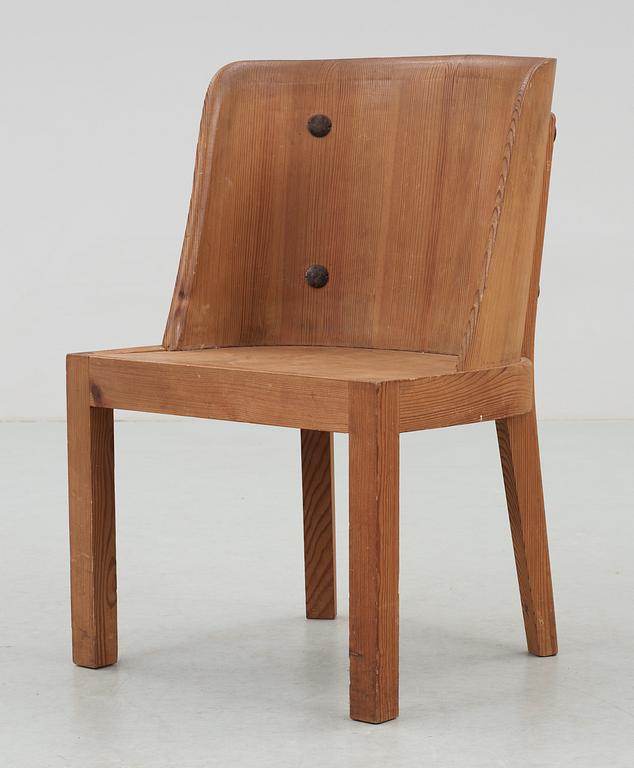 An Axel-Einar Hjorth pine armchair 'Lovö' by NK 1930's.
