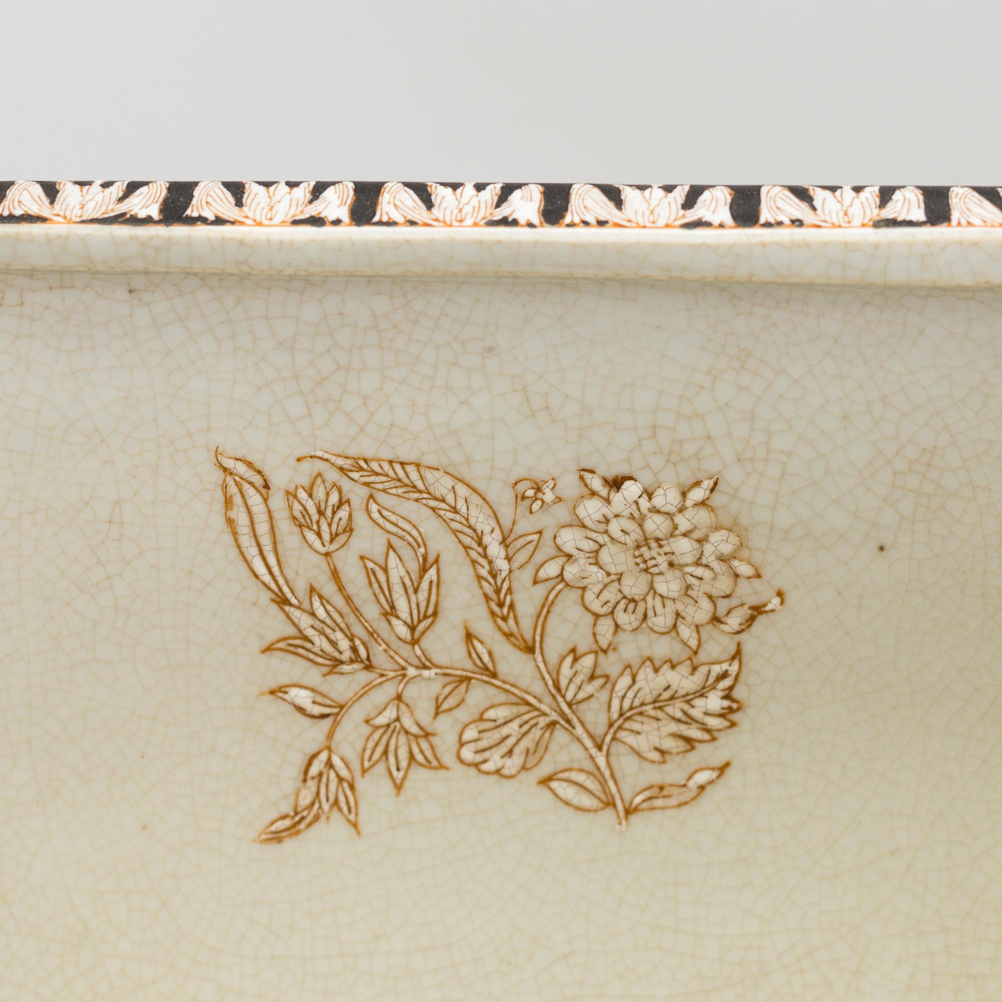 YTTERFODER, JARDINIERE, 5 ST. porslin, G&C, Danmark, 1900-talets andra hälft.